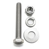 (10 Sets) 1/4-20x2 Stainless Steel Hex Head Screws Bolts, Nuts,