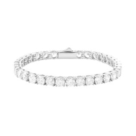 Lulu Mel 18K Gold Plated Tennis Bracelet for Women Men, 3/4/5mm Iced Out 5A Cubic Zirconia Classic Tennis Chain Bracelets 7 Inches 8 Inches, Diamond Tennis Bracelet Lady Fashion Jewelry, 7 Inches,