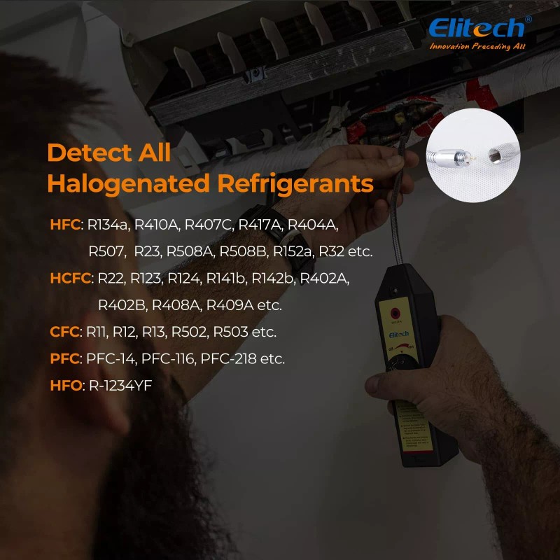 Elitech WJL-6000 Freon Leak Detector Halogen Gas Tester HVAC Refrigerant