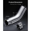 5 to 6 Inch Exhaust Elbow Tip with Clamp, 5"