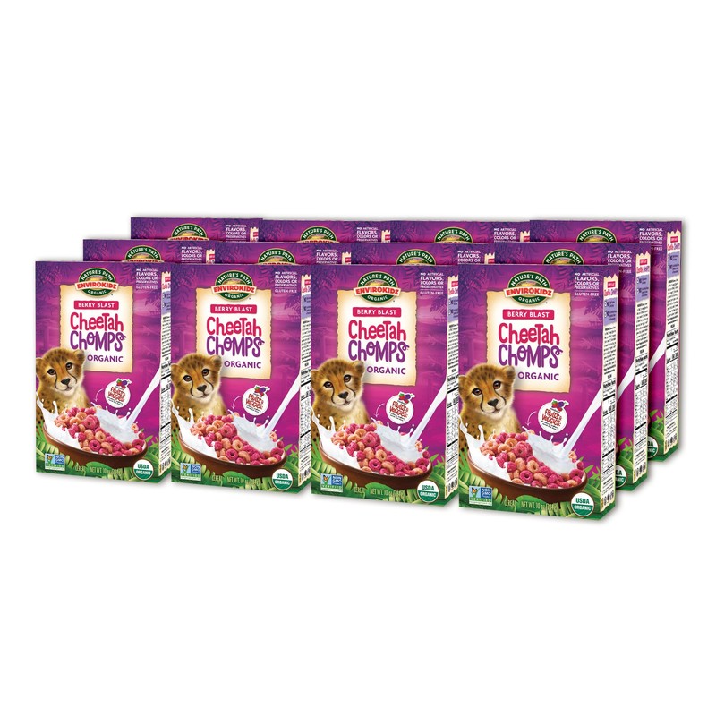 EnviroKidz Organic Cheetah Chomps Cereal, 10 oz (Pack of 12),