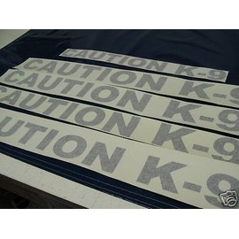 Caution K-9 Decal Set Police Dog 5 huge Sticker Lot k9 black K 4 Car Truck SUV Van kit