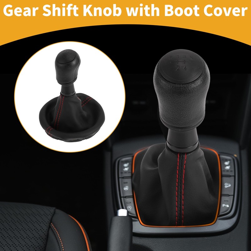 Partuto 5 Speed Manual Gear Shifter Knob with Cover No.7H0711113B