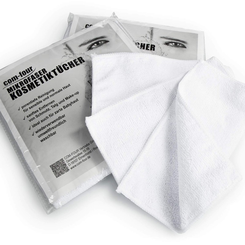 com-four® 9 x Microfibre Face Cleaning Cloths – GSM 250