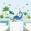 decalmile Dinosaur Wall Decals Palm Tree Kids Wall Stickers Baby