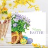 Easter Cards - Basket and eggs, pack of 5, with