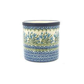 Polish Pottery Utensil Holder - Blue Bells