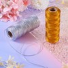 Cheriswelry 2 Roll 1.5mm Embroidery Thread Gold Silver Metallic Thread