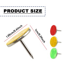 100Pcs Reflective Tacks Trail Marking Tacks Glow Reflective Mark Trail Markers Thumb Nails for Hunting Hiking Camping Tree Stand (Yellow)