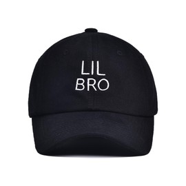 Koijhnb Big Brother Sister Embroidered Baseball Caps for Toddler Baby Boys Girls Lil Bro Sis Adjustable Sibling Matching Hats(Lil Bro Black)