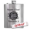Stainless Steel Hip Flask with Engraving, Text Name Motif, Gift
