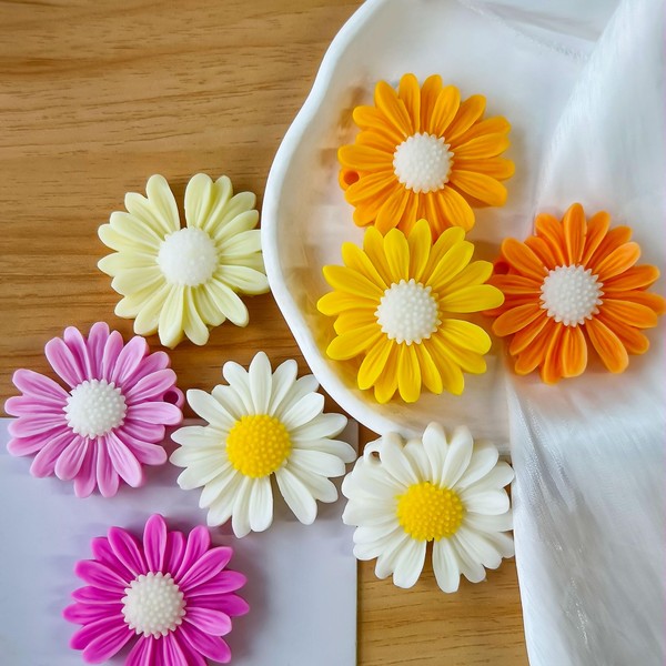 2 Pcs Daisy Flower Pendant Candle Mold - 2 Style