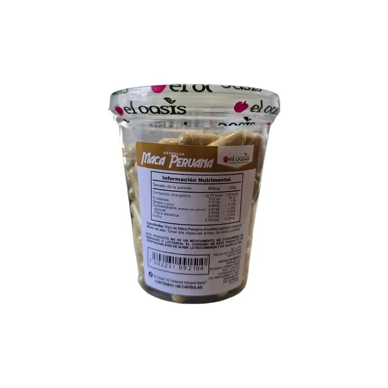 Maca Peruana Suplemento Alimenticio Oasis