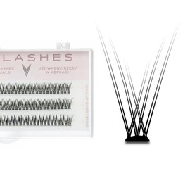 MANY BEAUTY False Eyelash Clusters, Pack of 120, Individual Eyelash Extensions, 8-18 mm, Cluster Lashes for Eyelash Extension, V-Braiding Artificial Eyelashes (0.07 C 11 mm)