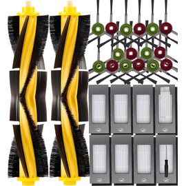 YBVABE Replacement Parts for ECOVACS Deebot Ozmo N8/T8 Aivi/T8 Series/T9/T9+/N10/NEO/N8 Series/N7/920/950/Yeedi vac Robot Vacuum - 28Pcs Accessories Kit - 2 Main Brush, 16 Side Brushes & 8 Filters