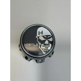 Hostile Special Edition Skull Logo Matte Black Wheel Center Cap HC-8004