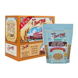 Bob's Red Mill Organic Quick Cooking Steel Cut Oats, 22oz (Pack of 1) - Non GMO, Whole Grain, Vegan, Kosher