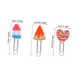 Operitacx 3pcs Cute Bookmark Holder Bookmark Clips Small Paper Clips Paper Clips Assorted Cute Binder Clips Cute Paper Clips Stocking Stuffers for Teachers Cross Paper Clips Bookmarks Metal