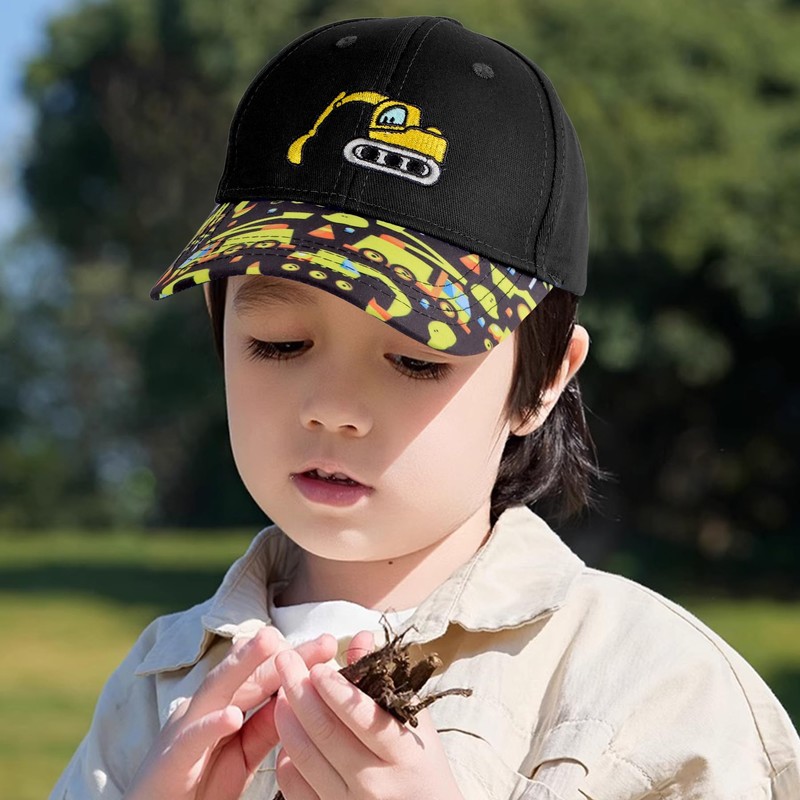 HeyCaps Kids Baseball Cap for Boys Ages 2-6 - Cartoon