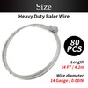 RETON-PPE Baling Wire 14 Gauge 14 Ft 80PCS,Baler Wire Ties