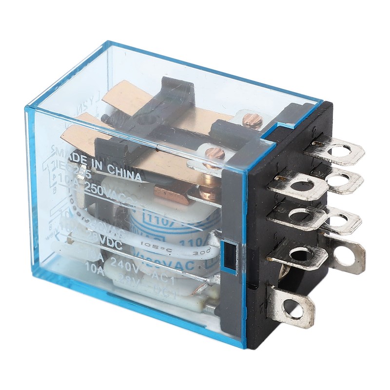 10Pcs Coil Power Relay Small Intermediate Electromagnetic 8 Pin 2