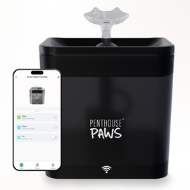 Penthouse Paws Smart Water Fountain for Cats and Dogs, 74oz/2.2 L App-Controlled, Whisper-Quiet, BPA-Free Water Dispenser,Automatic Dog Water Dispenser for Drinking with Quiet Pump