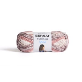 Bernat Maker Splash Bark Yarn - 2 Pack of 250 g / 8.8 oz - 75% Cotton 25% Nylon - #5 Bulky - 279m /305Yards - for Knitting, Crochet and Amigurumi