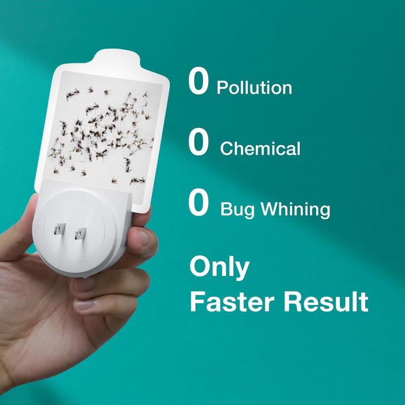 ZingZap Flying Insect Trap Indoor, Plug & Prey Dual-Baiting Fly