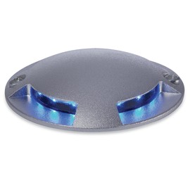 Firstlight 1 Watt/ 12 x LED's Ip67 4-Way LED Walkover Light Aluminium with LED's, Blue