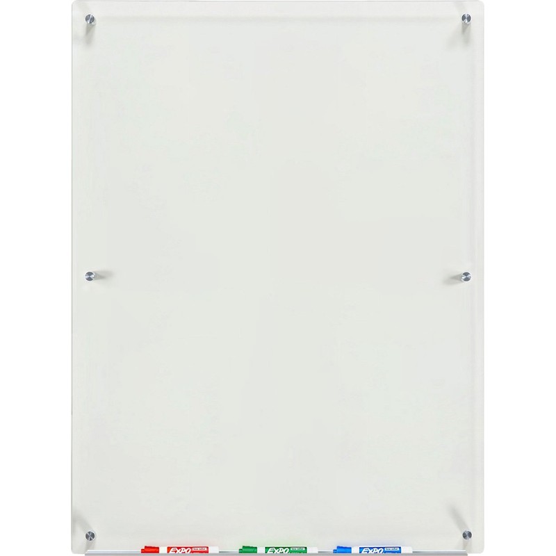 Audio-Visual Direct Clear Glass Dry-Erase Board Set - 4' x