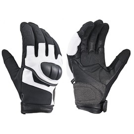 Daytona Motorcycle Gloves, Winter, Genuine Leather (Goat Leather), Waterproof, Windproof, Hard Protector, Smartphone Compatible, Mid-Flow, Winter Gloves, DG-014, Black/White, Size M, 49102