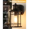 2 Pack Porch Lights with GFCI Outlet, Dusk to Dawn