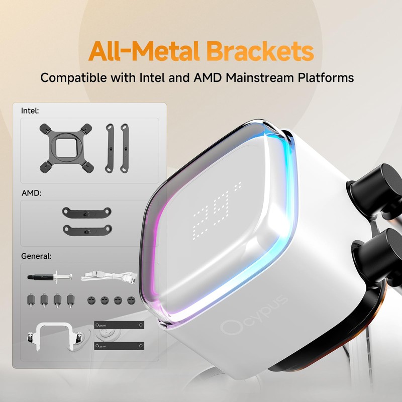 Iota L36 WH AIO CPU Liquid Cooler 360mm with Temp