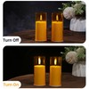 7LinRay 2" X 6" Gold Battery Operated Candles Realistic Flickering