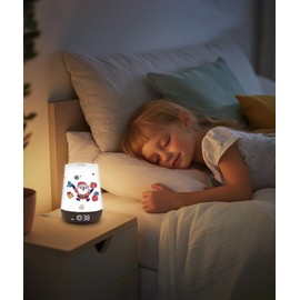 Dreamegg Nite 1 - Baby Sound Machine, Sleep Trainer, Night Light for Kids, Ok to Wake Alarm Clock, 34 Soothing Sounds, App Control, White Noise Sound Machine for Baby Kids Toddler Nursery(Cozy Xmas)