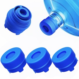 【Upgraded】Morsatie Reusable 3 & 5 Gallon Water Jug Cap, No Leaking & Popping Open, Food Grade Silicone Replacement Cap for 55mm Standard/Screw/Crown Top Water Bottle & Water Pump Dispenser, 3Pcs
