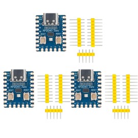 3 x RP2040-Zero, compact microcontroller development board, based on the Raspberry Pi 2040 dual-core ARM Cortex M0+ processor, support C/C++/Python development (with unsoldered pins)