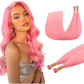 Doores I Tip Extensions, Peach Pink 18 Inch 25g/25s, Extensions For Women, Hair Extensions Human Hair
