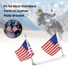 GUAIMI License Plate Flag Mount Double Flag Holder Motorcycle Flags