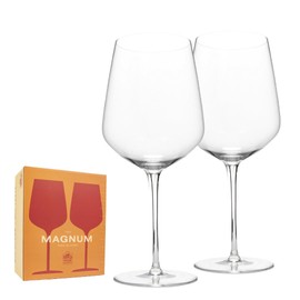 Big Wine Glasses Magnum Giant Wine Glass - Premium Crystal Wine Glasses Set of 2 - Fits Entire 750 ml Bottle