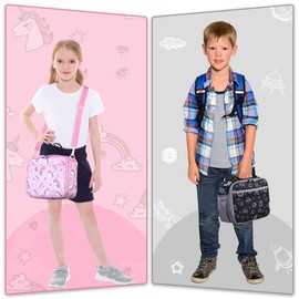 Chase Chic Unicorn Lunch Bag, Kids Insulated Lunch Bag with Adjustable Clip-on Handle Kids Lunch Box for Girls Boys School Picnic Lightweight Reusable Lunch Handbag with External Bottle Holder