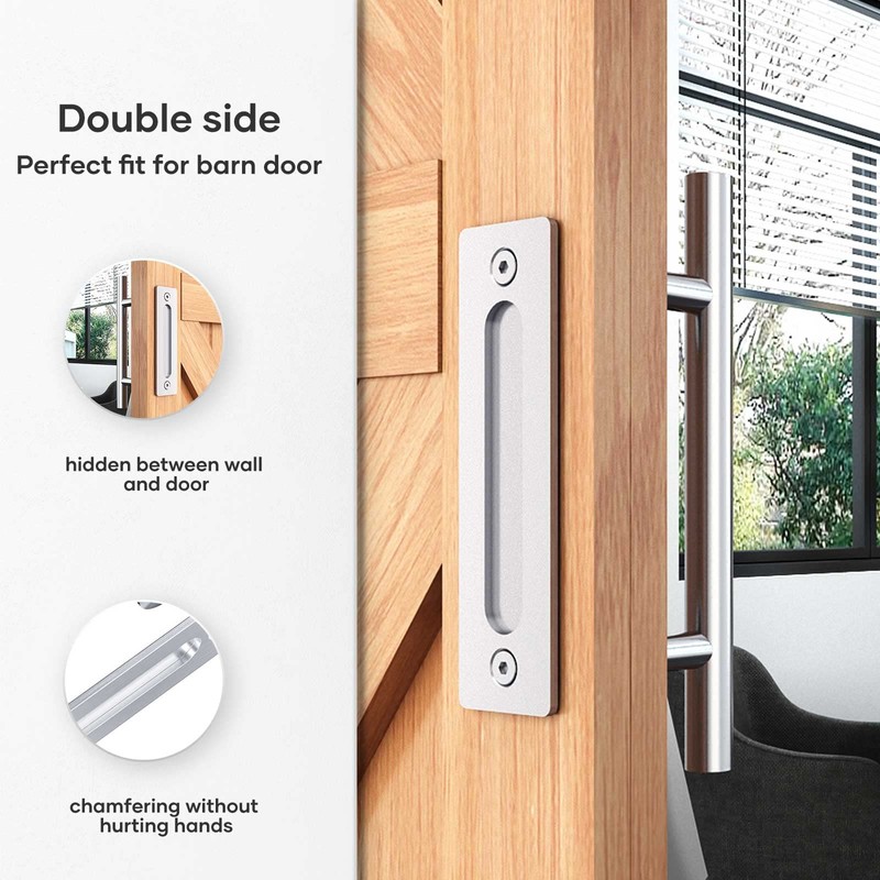 EaseLife 12" Stainless Steel Sliding Barn Door Handles and Pulls