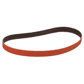 Sanding Belt, Coated, 1/2 in W, 18 in L, 36 Grit, Extra Coarse, Ceramic, 984F, Maroon, Mfr: 60440228157-A