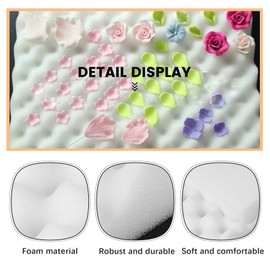 Wisboey 2 Pcs Baking Fondant Flowers Sponges Dry Flower Shaped Fondant Tools Artifact Sugar Flower Foam Pad Wave sponge dry stereotypes