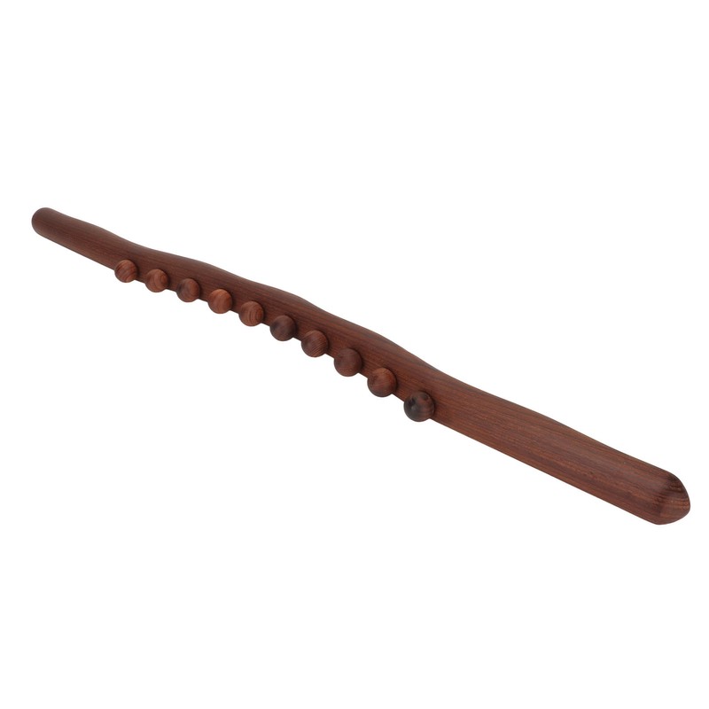 Wooden Scraping Stick Cellulite Removal Lymphatic Drainage 10 Beads Gua
