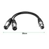 S SIENOC Microphone Cable 3pin XLR to Dual 2 XLR