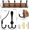 Kuhome 2pcs Coat Rack Wall Mount Wooden Hat Rack for