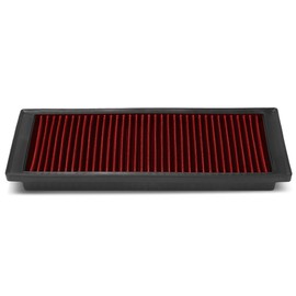 DNA Motoring AFPN-054-RD Filtro de aire lavable al aire limpio, potencia y aceleración, mejora [compatible con 09-17 A3 / 08-09 TT / 07-09 Eos / 12-13 Golf / 06-08 GTI Jetta Passat]