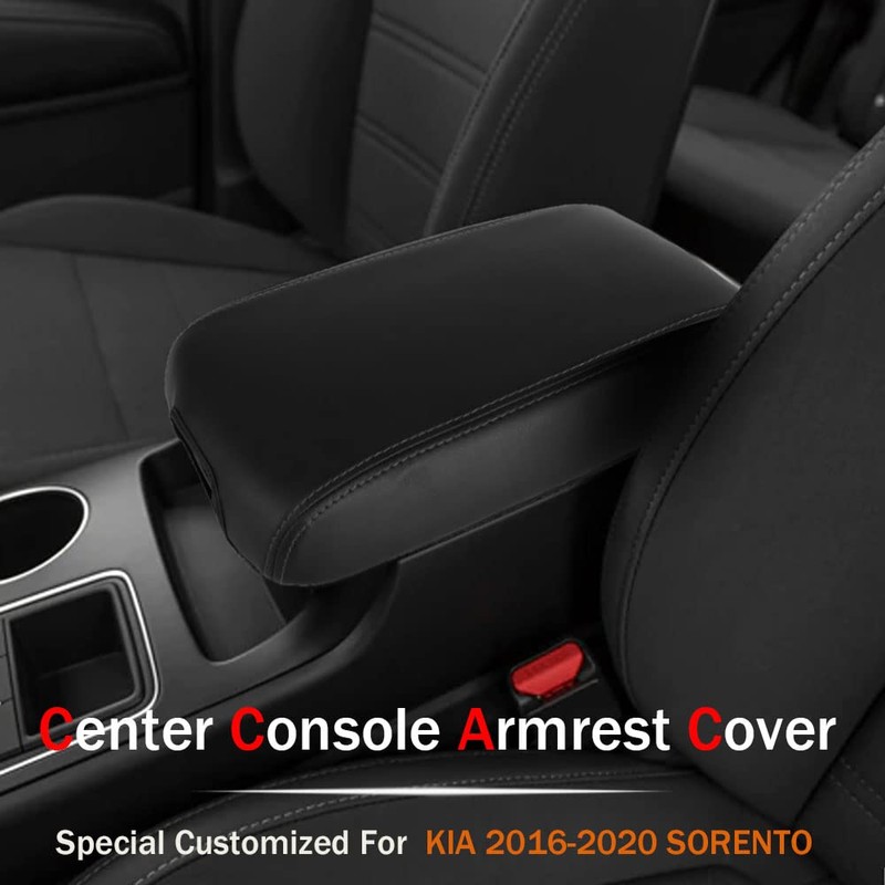 LEXLEY Center Console Pad Armrest Box Cover Waterproof Anti-Scratch Leather