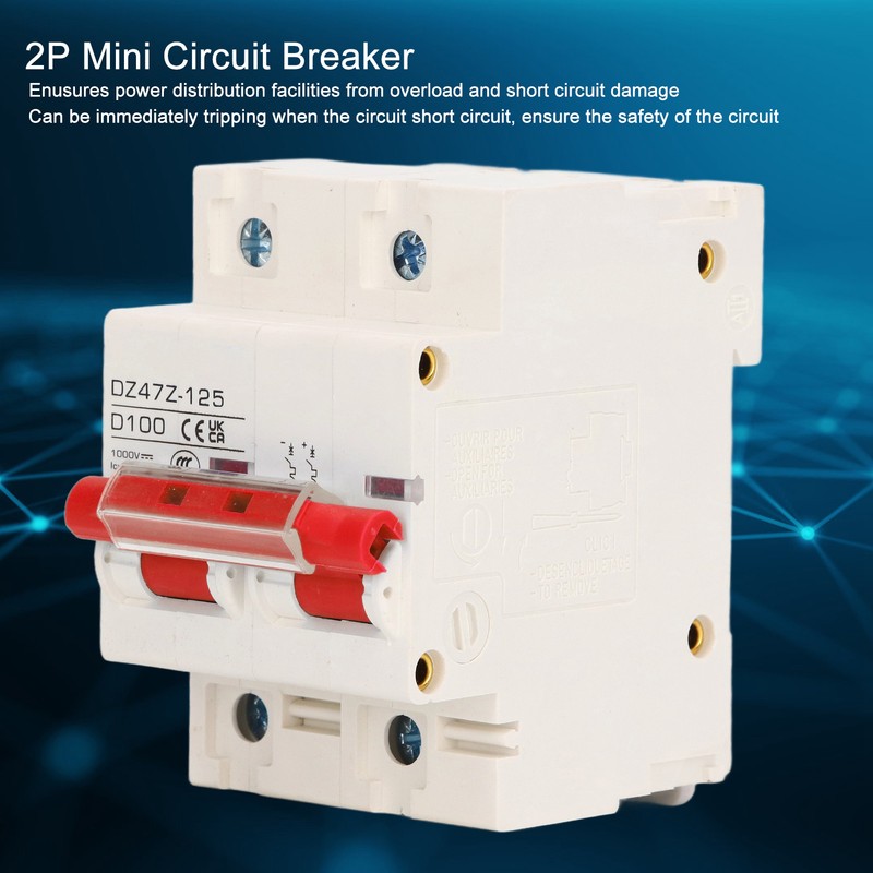 DC Circuit Breaker 2P DZ47Z 125 100A DIN Rail Miniature